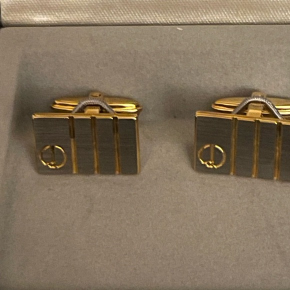 Vintage Dunhill Cufflinks d logo Rectangle - Picture 3 of 6